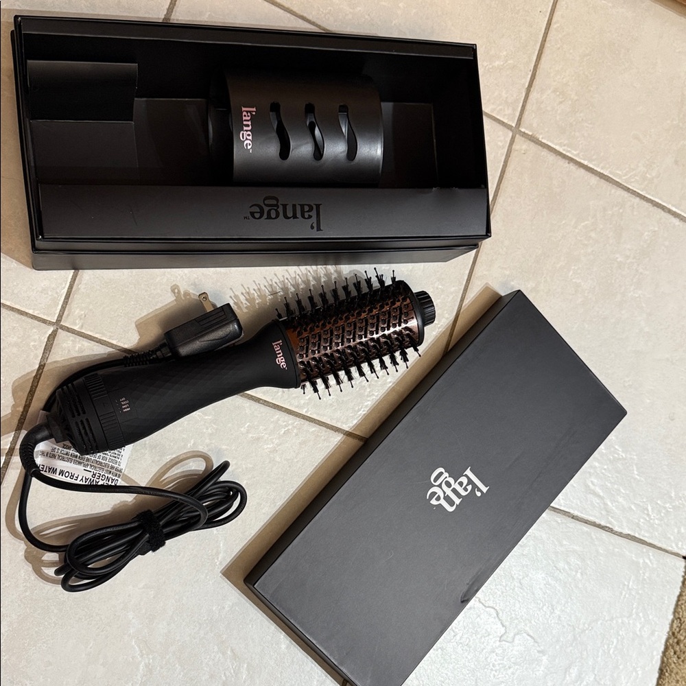Lange Black and Copper Hair Dryer Brush
